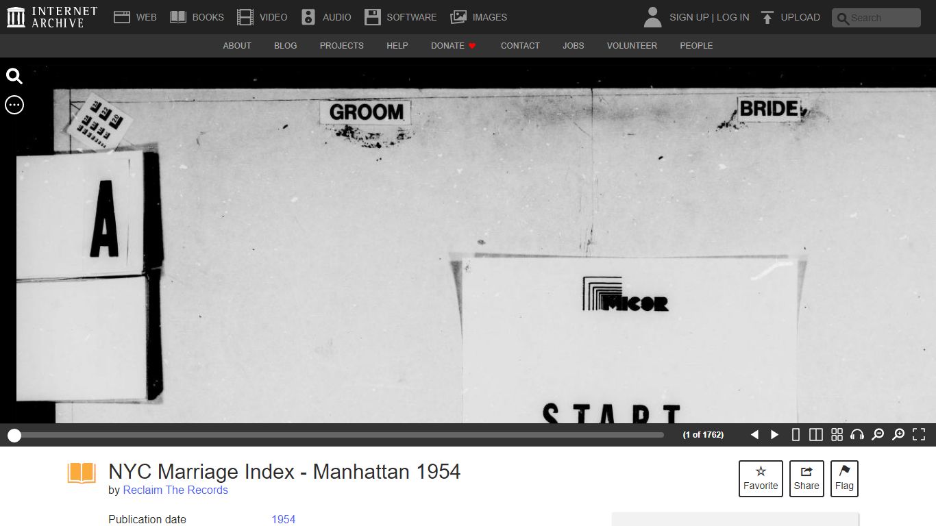 NYC Marriage Index - Manhattan 1954 : Reclaim The Records : Free ...